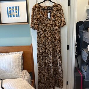 Nasty Gal Leopard Print Maxi Dress